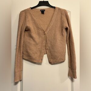 Wet Seal Women's Pink/Beige Cardigan Sweater